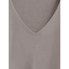 無地 Vネック シンプル Tシャツ 春夏 カジュアル 半袖 Tシャツ 婦人服