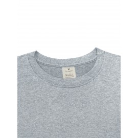 ESSENTIALS メンズ カジュアル グラフィックTシャツ - 大胆な英語プリント、黒地に白文字、レギュラーフィット ラウンドネック、洗濯機可 夏のアウトドア＆カジュアル服装必需品