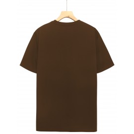 ESSENTIALS メンズ カジュアル グラフィックTシャツ - 大胆な英語プリント、黒地に白文字、レギュラーフィット ラウンドネック、洗濯機可 夏のアウトドア＆カジュアル服装必需品