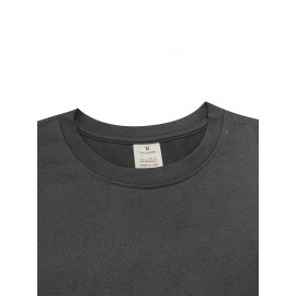 ESSENTIALS メンズ カジュアル グラフィックTシャツ - 大胆な英語プリント、黒地に白文字、レギュラーフィット ラウンドネック、洗濯機可 夏のアウトドア＆カジュアル服装必需品