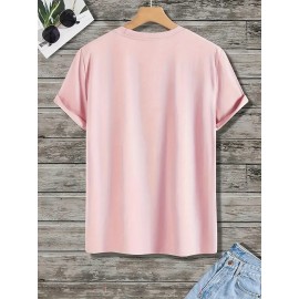 メンズ ブラック カジュアル レタープリントTシャツ - クルーネック、半袖、ストレッチニット生地、「NANGA」デザインの夏のファッショントップ、透けない素材