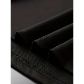 メンズ ブラック カジュアル レタープリントTシャツ - クルーネック、半袖、ストレッチニット生地、「NANGA」デザインの夏のファッショントップ、透けない素材