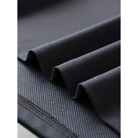 メンズ ブラック カジュアル レタープリントTシャツ - クルーネック、半袖、ストレッチニット生地、「NANGA」デザインの夏のファッショントップ、透けない素材