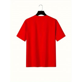メンズ ブラック カジュアル レタープリントTシャツ - クルーネック、半袖、ストレッチニット生地、「NANGA」デザインの夏のファッショントップ、透けない素材