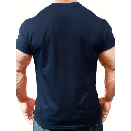 メンズ ブラック カジュアル レタープリントTシャツ - クルーネック、半袖、ストレッチニット生地、「NANGA」デザインの夏のファッショントップ、透けない素材
