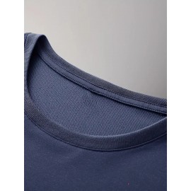 メンズ ブラック カジュアル レタープリントTシャツ - クルーネック、半袖、ストレッチニット生地、「NANGA」デザインの夏のファッショントップ、透けない素材