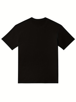 牛のカットデザインと箸のイラストが入ったブラックTシャツ、同性デザイン、プリントTシャツ100%コットン、カジュアルな快適さ、カジュアルウェアやギフトに最適、半袖001