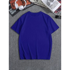 メンズ カジュアル 半袖Tシャツ ユーモラスなオランダ語スローガンプリント付き - 軽量で通気性のある生地、レギュラーフィット ラウンドネック 春夏アウトドア活動用 リラックススタイル トップ | 中程度のストレッチ素材