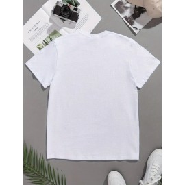 メンズ カジュアル 半袖Tシャツ ユーモラスなオランダ語スローガンプリント付き - 軽量で通気性のある生地、レギュラーフィット ラウンドネック 春夏アウトドア活動用 リラックススタイル トップ | 中程度のストレッチ素材