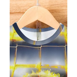 メンズサッカーボールグラフィックTシャツ - カジュアルクルーネック、3Dデジタルプリント、通気性ポリエステル、洗濯機可、半袖、レギュラーフィット - 夏とアウトドア活動に最適