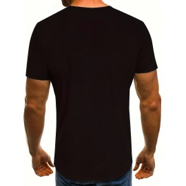 メンズ 3D サムライプリント Tシャツ、カジュアル クルーネック 半袖ティー、100% ポリエステルニットファブリック、軽いストレッチ、レギュラーフィット、夏トップ - 150gsm
