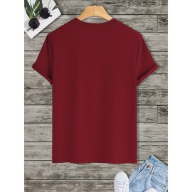 メンズ RELAX グラフィックイエローティーシャツ - カジュアルクルーネック、半袖、ポリエステルブレンド、夏用、透けない、ニット生地、カジュアルアウトフィットアパレル|グラフィックTシャツ|透けない素材