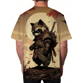 メンズカジュアルグラフィックTシャツ - 