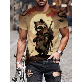 メンズカジュアルグラフィックTシャツ - 