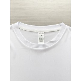 メンズ通気性速乾Tシャツ - ソフト、ストレッチ性、快適で「TAMIYA」スターデザイン - ナビーブルーカジュアルラウンドネックティー - カジュアルな服装に最適