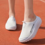 女性用ファッションプラットフォームスリッパ - 通気性、軽量、滑り止めカジュアルホーム＆ウォーキングシューズ