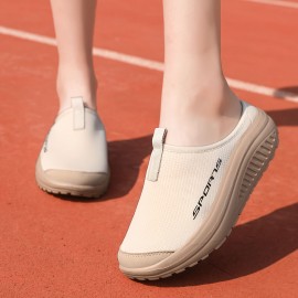 女性用ファッションプラットフォームスリッパ - 通気性、軽量、滑り止めカジュアルホーム＆ウォーキングシューズ
