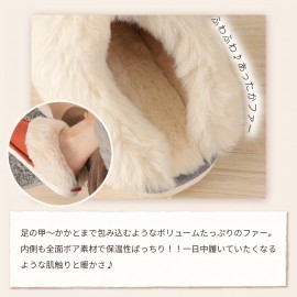 男女兼用のコージー＆キュートなモートンスタイルのふわふわシューズ - 厚手のソール、フェイクファーの裏地付き暖かい室内用シューズ、秋/冬に最適 - 複数の色で利用可能