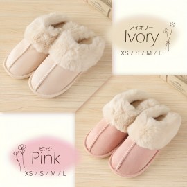 男女兼用のコージー＆キュートなモートンスタイルのふわふわシューズ - 厚手のソール、フェイクファーの裏地付き暖かい室内用シューズ、秋/冬に最適 - 複数の色で利用可能