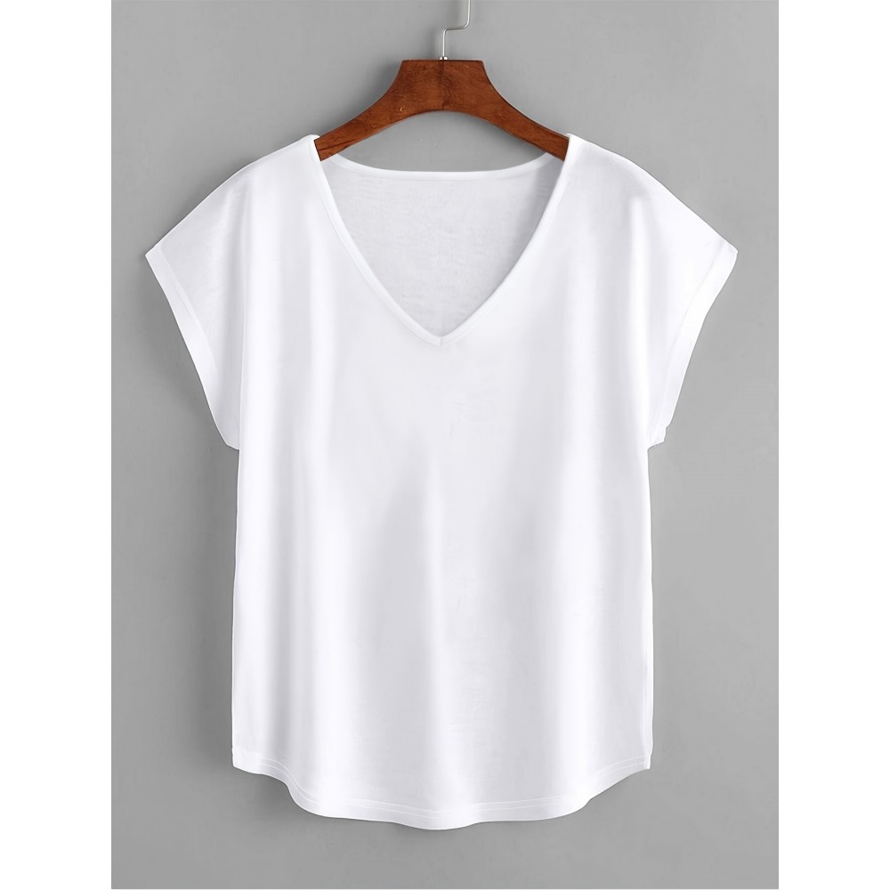 無地 Vネック シンプル Tシャツ 春夏 カジュアル 半袖 Tシャツ 婦人服 無地 Vネック シンプル Tシャツ 春夏 カジュアル 半袖 Tシャツ 婦人服