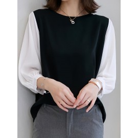 Tシャツ レイヤード 風 カットソー【即納】 重ね着 二の腕カバー ドルマン ロング トップス ティーシャツ レディース インナー ビック チュニック 体型カバー 半袖 大きいサイズ Uネック ストレッチ オーバーサイズ 無地 春 夏