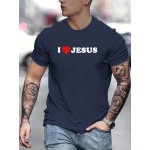 シンプルでありながら、シンプルではない！100％ポリエステル繊維 メンズカジュアルラウンドネックTシャツ、レギュラースタイル、精巧な幾何学模様、やや伸縮性あり、品質を際立たせる