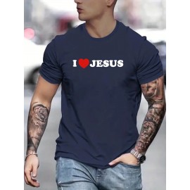 シンプルでありながら、シンプルではない！100％ポリエステル繊維 メンズカジュアルラウンドネックTシャツ、レギュラースタイル、精巧な幾何学模様、やや伸縮性あり、品質を際立たせる