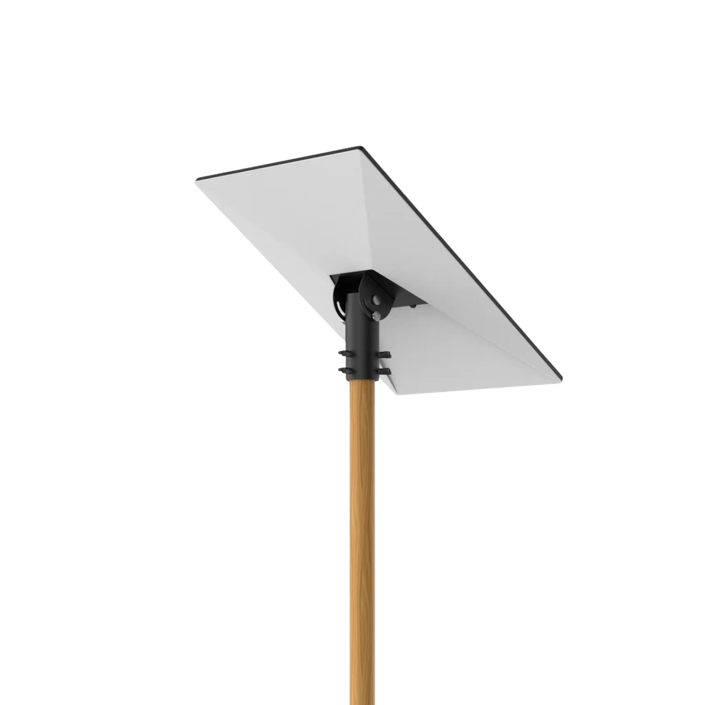 Supplier illustration of a dish installed on a pole adapter